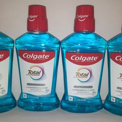 (4) BRAND NEW Colgate Total Peppermint Mouthwash 16.9 oz/500ml

Exp Date: July/Aug 27