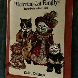 VICTORIAN CAT FAMILY PAPER DOLL BOOK UNCUT  ASKING $5 