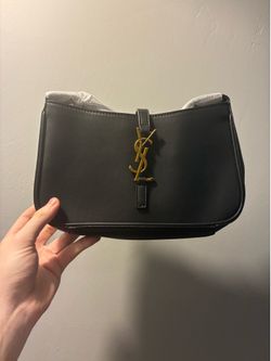 Yves Saint Laurent Paris black leather bag