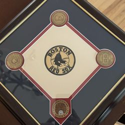 Boston Red Sox Highland Mint 4 Bronze Coin Infield Dirt Numbered Plaque
