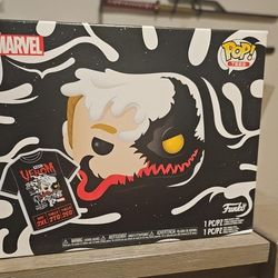 Funko POP!  Tees Anti Venom #401 Glow Pop and Tee Box SEALED