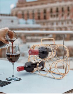 ohyes Wine Racks Countertop, Wine Bottle Holder Tabletop Stackable Wine Rack $20