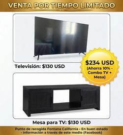 50”  4K Onn Roku Tv and TV stand combo
