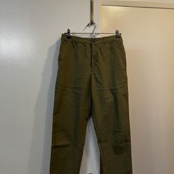 Women’s Uniqlo Linen Pants - GREEN SMALL