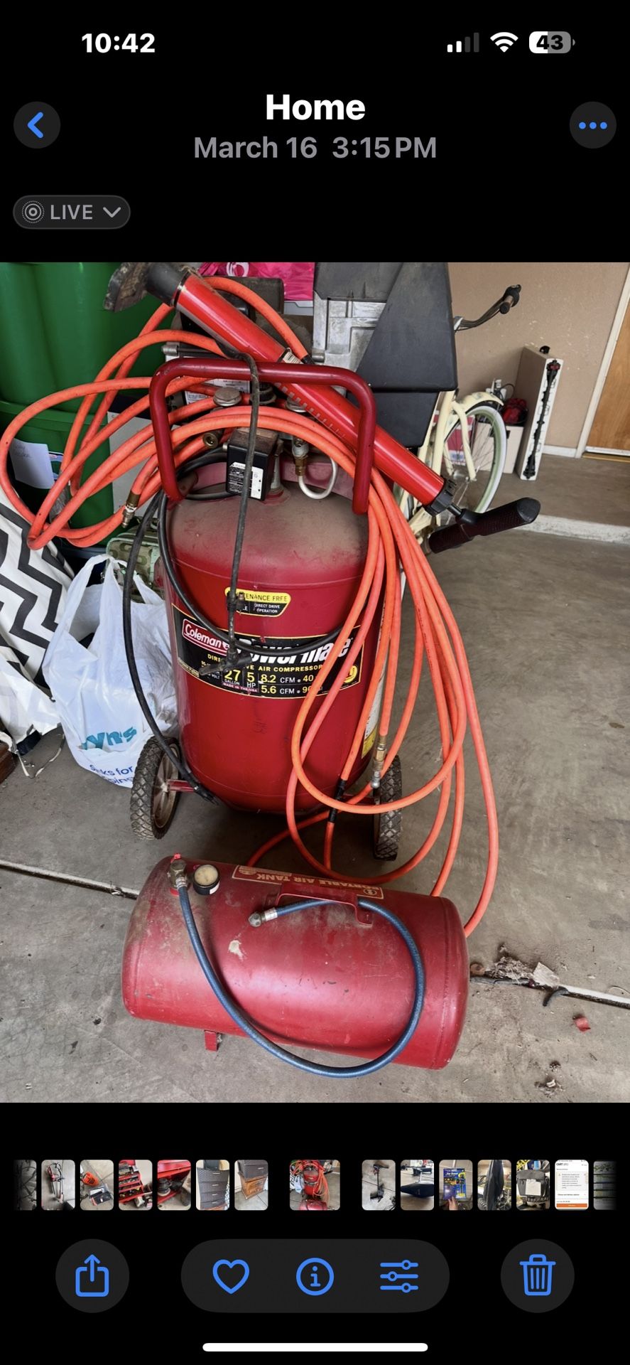 Colman Air Compressor And More