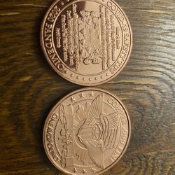 Covid Safety Tokens 1 Oz .999 Fine Copper