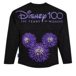 Disney Youth Kids 7/8 Medium 100 Years of Wonder Spirit Jersey Finale Glitter