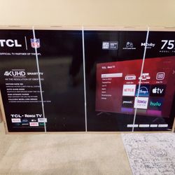TCL 75” 4K UHD Smart Roku TV 