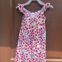 Girls Strawberry Sleeveless Dress 2 T