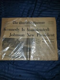 JFK Assassination Newspaper 