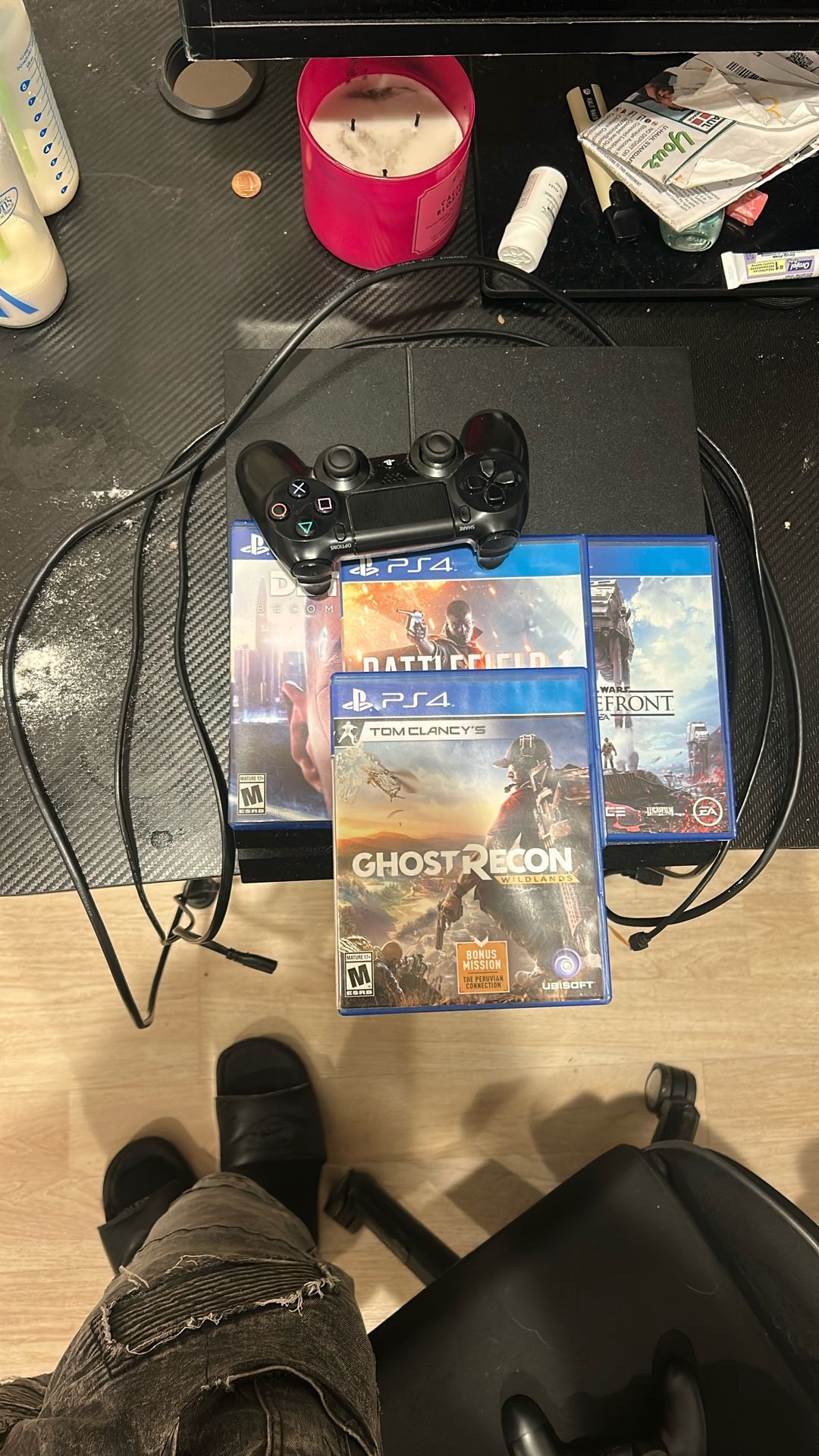 PS4 with Flat Screen Tv