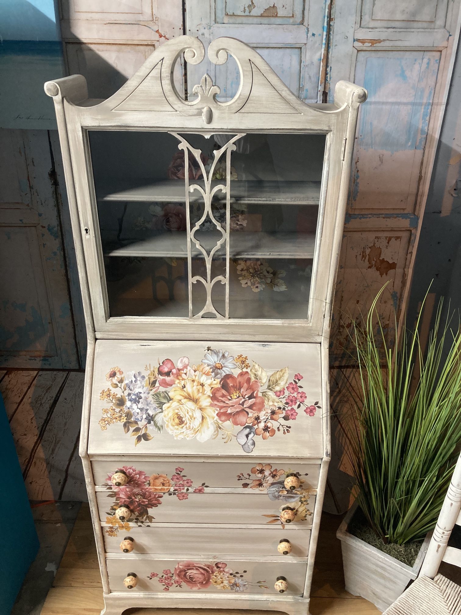 Antique 1950 Rockford Secretary Desk