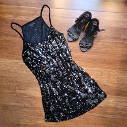 Sequins Slip Mini Dress Size L