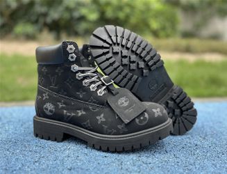Black Louis Vuitton Timberlands All Sizes