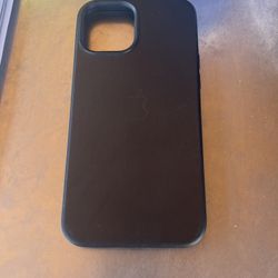 iPhone 12 Pro Max Leather Case With Magsafe- Black