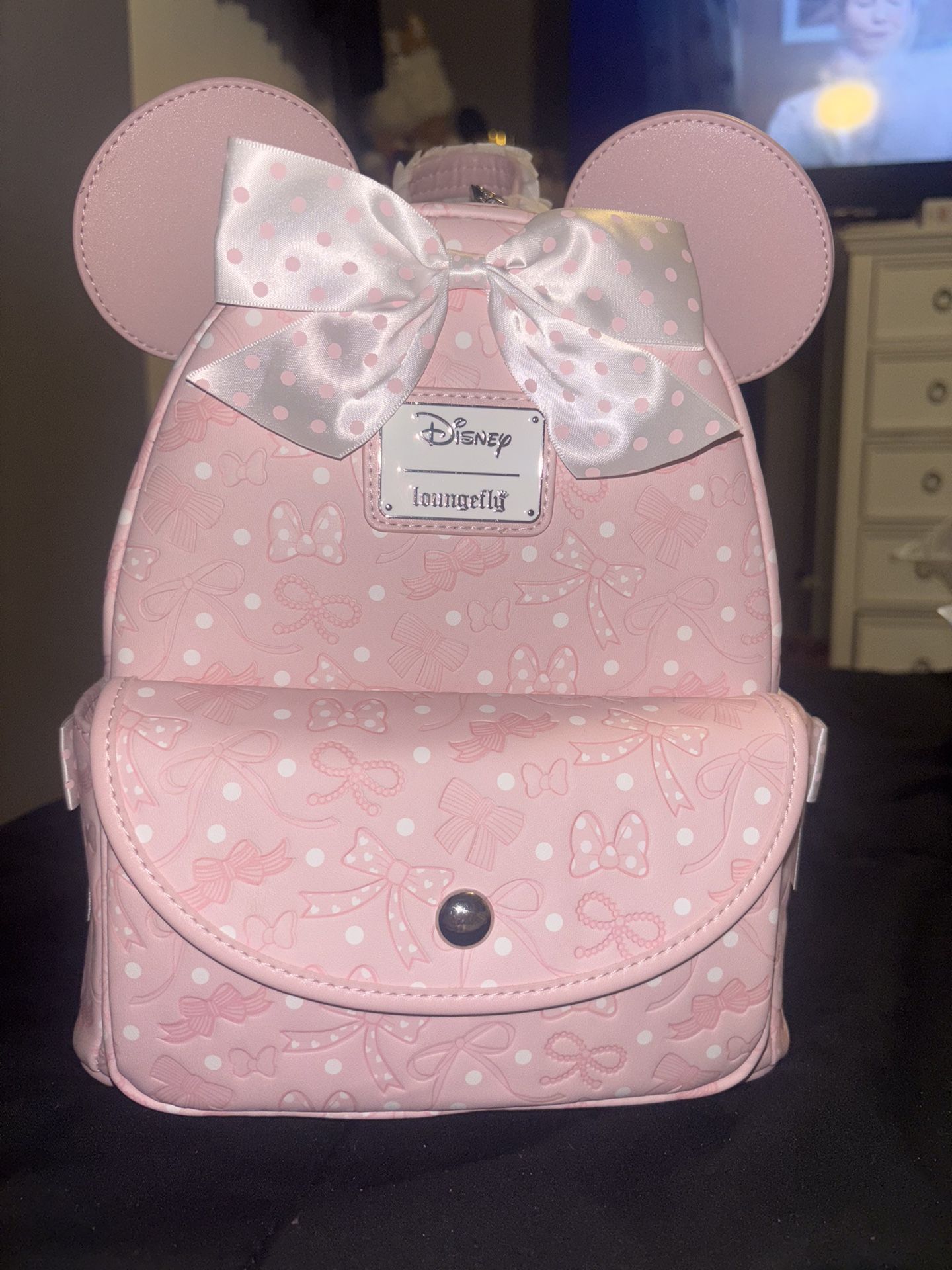 Loungefly Disney Minnie Mouse Debossed Bows Mini Backpack