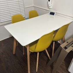 High-End Modern White Dining Table