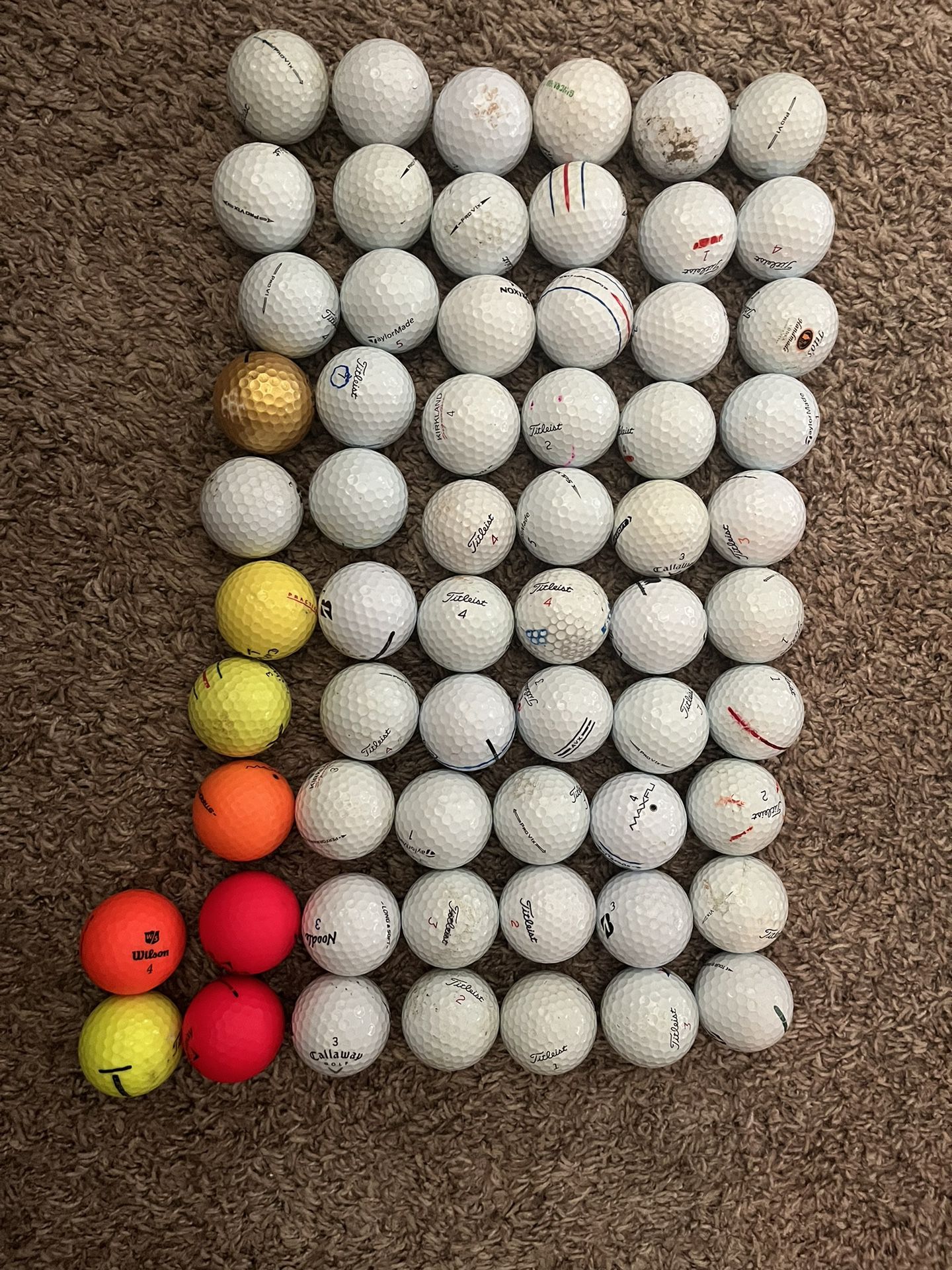 62 Golf balls