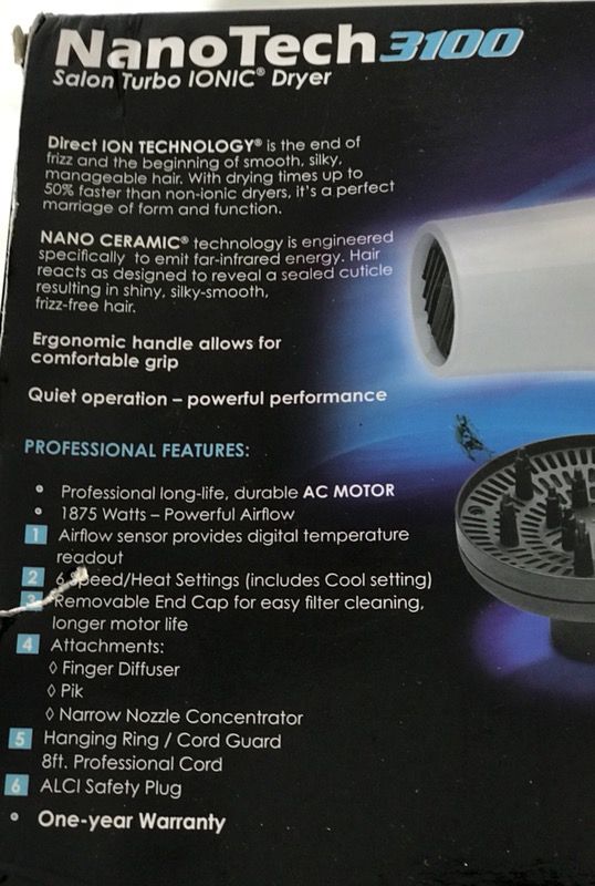 Nano Tech 3000 by hot tools hair dryer!