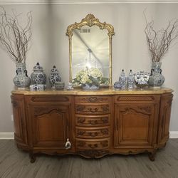 King Louis XIV Sideboard With Marble Top
