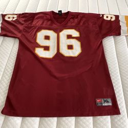 Nike XL Washington Redskins #96 Jersey - Burgundy Myers