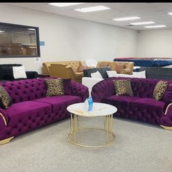 Lupino Velvet Sofa & Loveseat Brand New ,Free delivery same day 