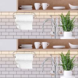 2-pack Wall Mount Under Cabinet Towel Paper Dispenser 