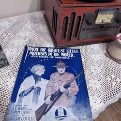 Antique Sheet Music Mothers of America WWI Era Patriotic Song 1910s