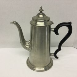 LEONARD ANTIQUE COFFEE/TEA KETTLE ENGLISH PEWTER HANDMADE IN SHEFFIELD ENGLAND