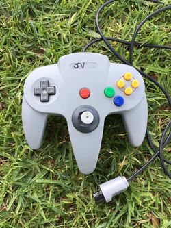 Nintendo 64 Grey Remote N64 Gray Wired Controller Console Classic Retro Video Games Accessories