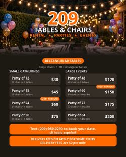 Chairs and table, sillas y mesas, rectangle, round