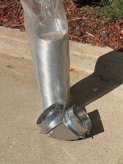 Dryer duct, 4" with elbow