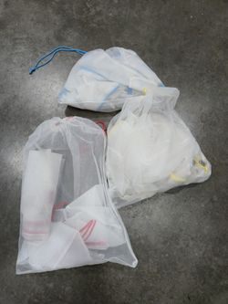 Reusable Mesh Produce Bags; Drawstring, Heavy Duty Washable, Eco-Friendly, Travel/Storage Bags