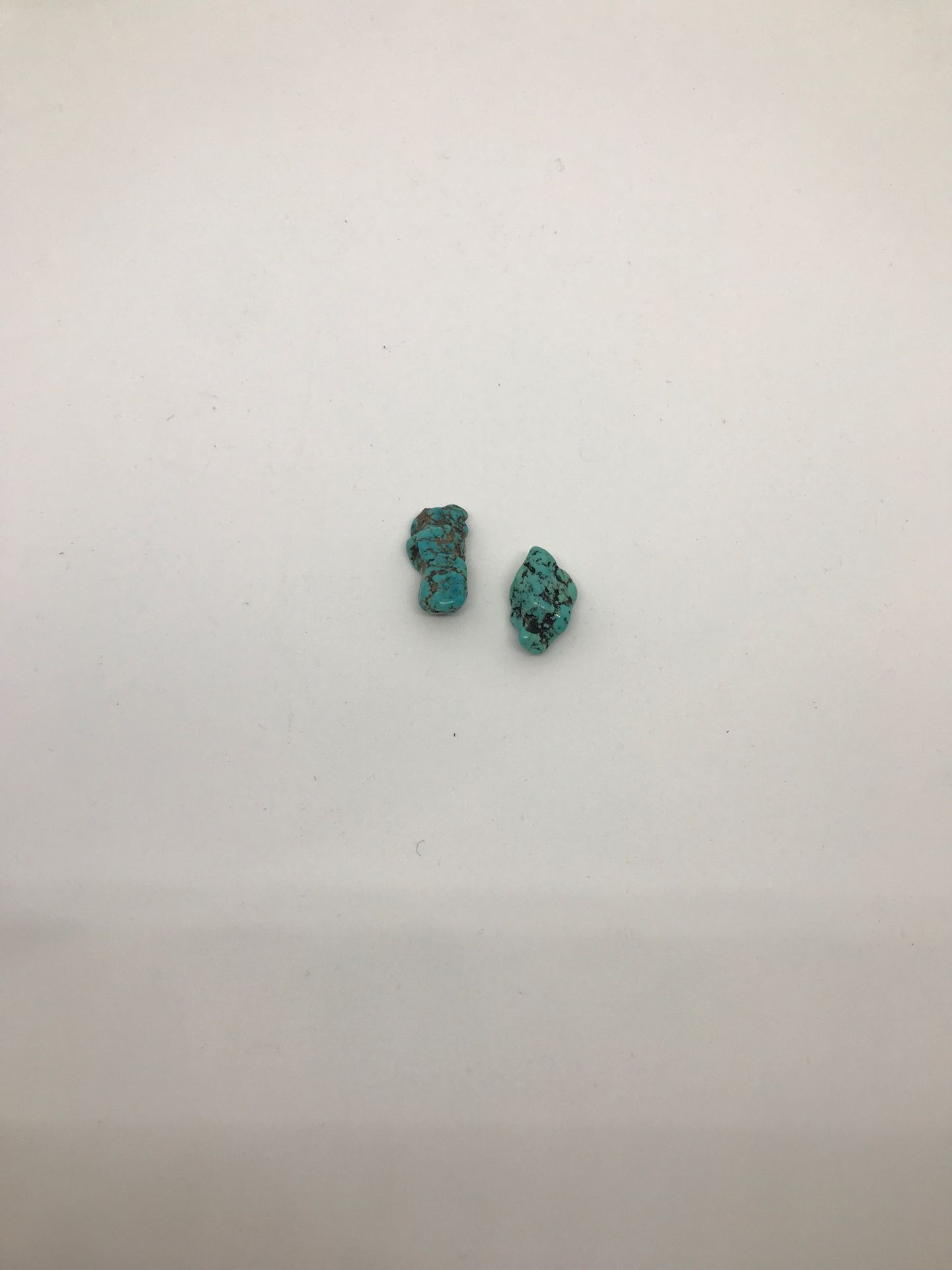 2 real turquoise stone