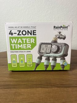 RainPoint 4-Zone Water Timer ITV447 Automatic Garden Hose Irrigation Controller