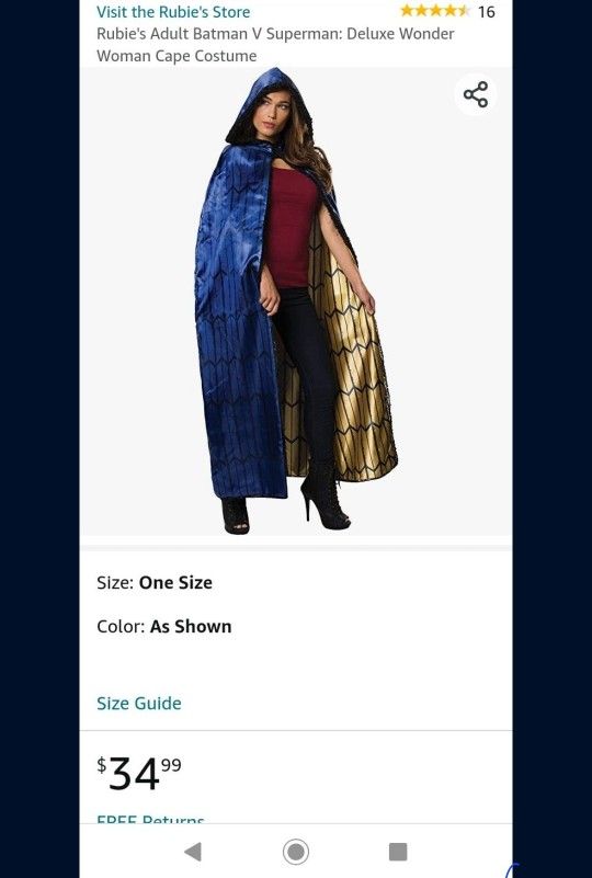 Wonder Woman Deluxe Cape
