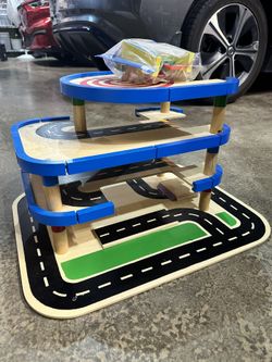 Wooden Toy Garage Set