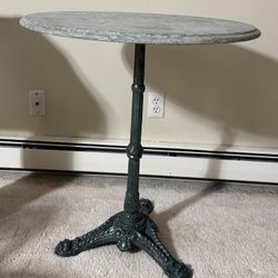 Marble-Top Bistro Table – Pier 1 – Cast Iron Base