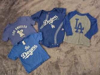 18-24 months Dodgers onesie and shirts
