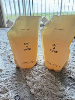 Salt & Stone Body Wash for Women & Men, Bergamot & Hinoki Refill 32 fl oz