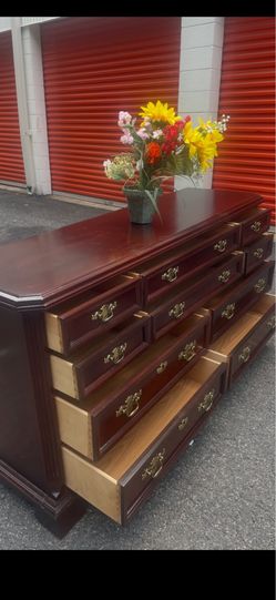 Modern Vaughan solid wood long dresser with big drawers