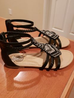 Girl's Black Sandals