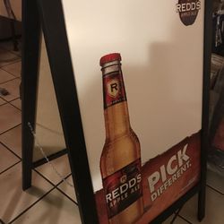 Whiteboard erasable marker 2 sided board advertising Redds apple ale beer NEW