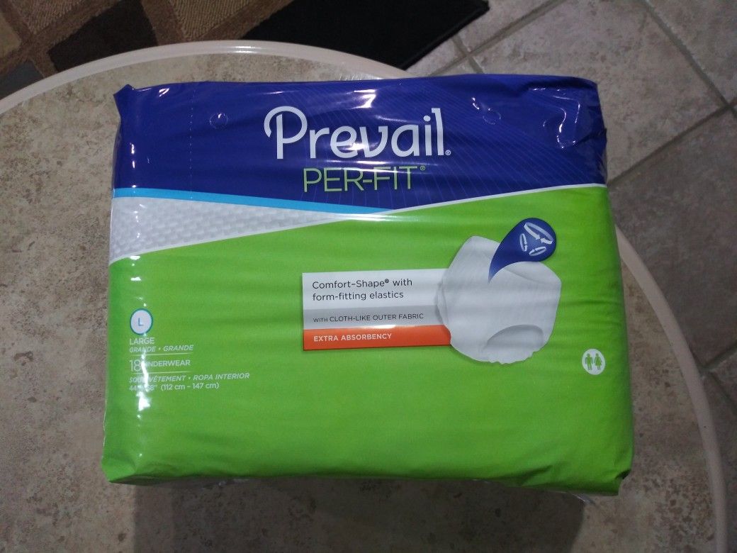 Prevail Per-fit Adult Diapers.