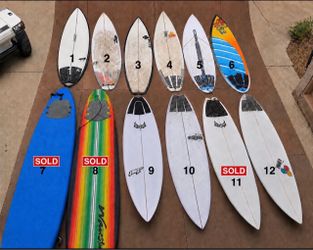 Dims in description Shortboards and foam boards for sale make an offer