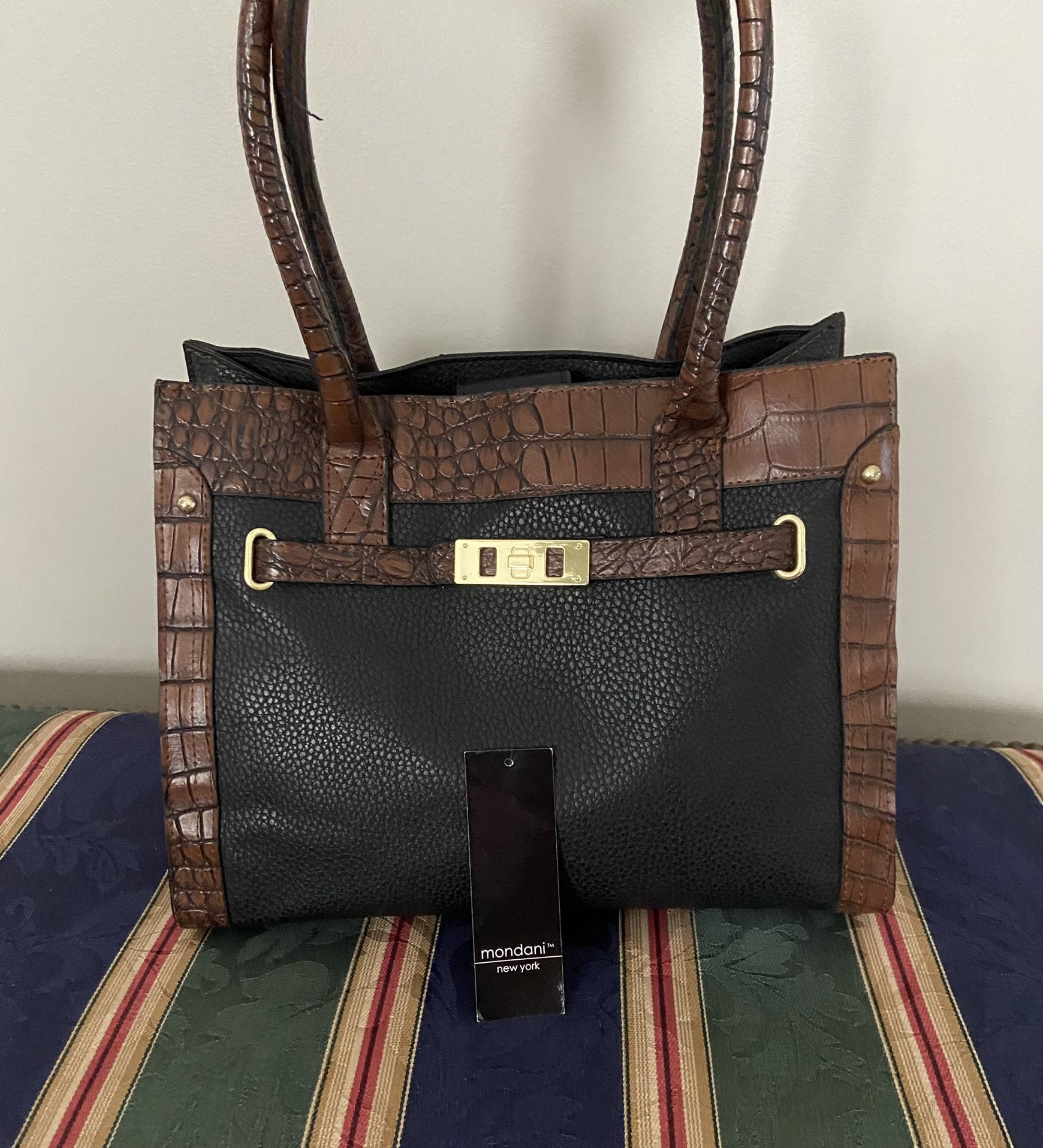 Black/Brown Mondani Shoulder Handbag/Purse