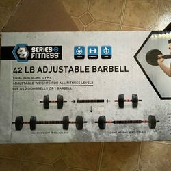 42 Pound Adjustable Barbell Weight Bundle