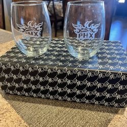 2 Suns Etched Glasses 