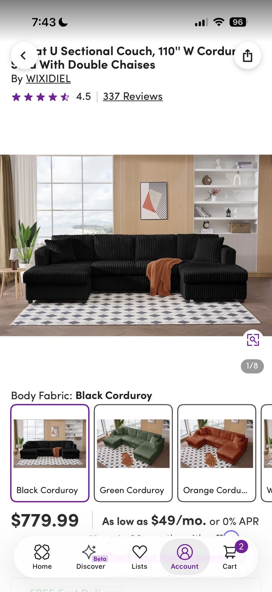 Black Soft Couch