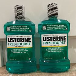 Large 1.5 liter Listerine mouthwash: 2 for $13